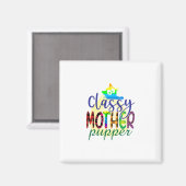 Cat Art Classy-moedertop Magneet (Voorkant / Achterkant)