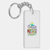 Cat Art Classy-moedertop Sleutelhanger (Voorkant Links)