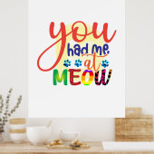 Cat Art dat je me had op Meow Poster (Keuken)