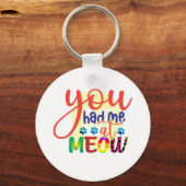 Cat Art dat je me had op Meow Sleutelhanger (Voorkant)