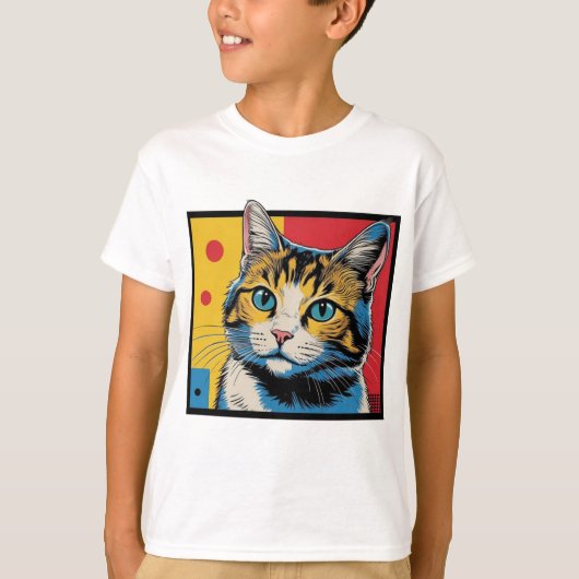 Cat art design #1 t-shirt (Voorkant)