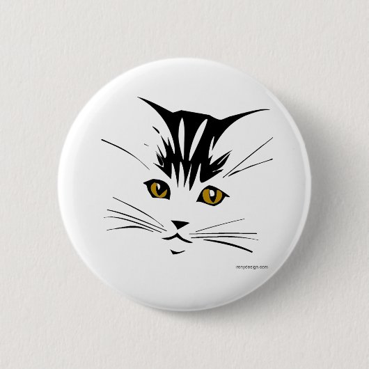 Cat Art Design Buttonnen Ronde Button 5,7 Cm (Voorkant)