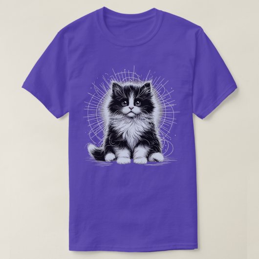 Cat Art Design voor kattenliefhebber grappige katt T-shirt (Design voorkant)