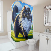 Cat Art Douchegordijn (In situ)