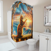 Cat Art Douchegordijn (In situ)