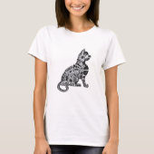 CAT ART DRAWING HANDMADE T-SHIRT (Voorkant)