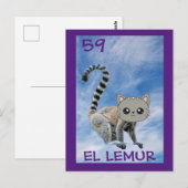 Cat Art, El Lemur, Postcard Briefkaart (Voorkant / Achterkant)