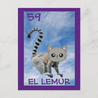 Cat Art, El Lemur, Postcard Briefkaart