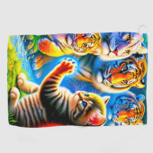 Cat Art Golfhanddoek (Horizontaal)