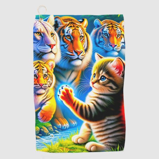 Cat Art Golfhanddoek (Voorkant)