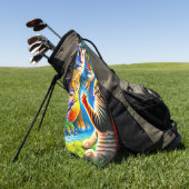 Cat Art Golfhanddoek (Groen)