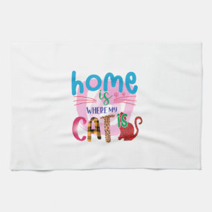 Cat Art Home Is Where My Cat Is Theedoek