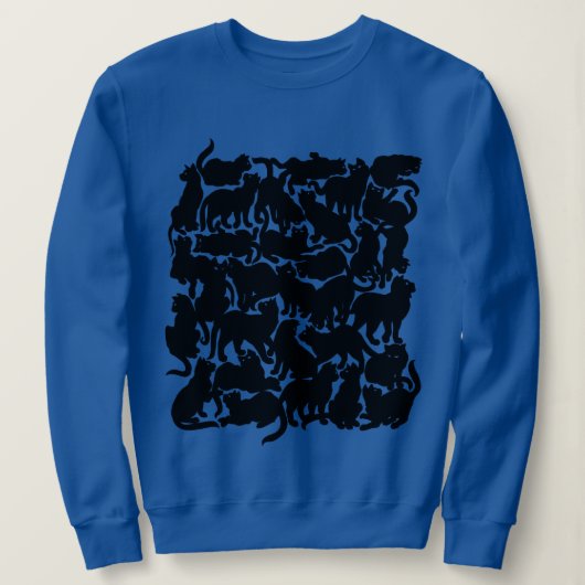 Cat Art Jersey Shirten met klassieke zwarte kat vo Trui