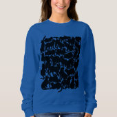 Cat Art Jersey Shirten met klassieke zwarte kat vo Trui