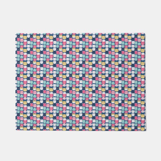 Cat Art | Leuke kat gezichten Deurmat (Voorkant)