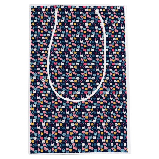 Cat Art | Leuke kat gezichten Medium Cadeauzakje (Voorkant)