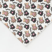 Cat Art | Leuke kat patroon naadloze achtergrond Fleece Deken (Hoek)