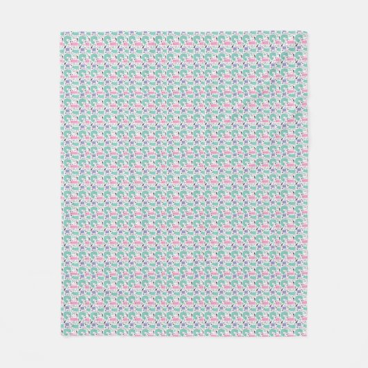 Cat Art | Leuke kat regenbogen Fleece Deken (Voorkant)