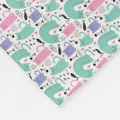 Cat Art | Leuke kat regenbogen Fleece Deken (Hoek)