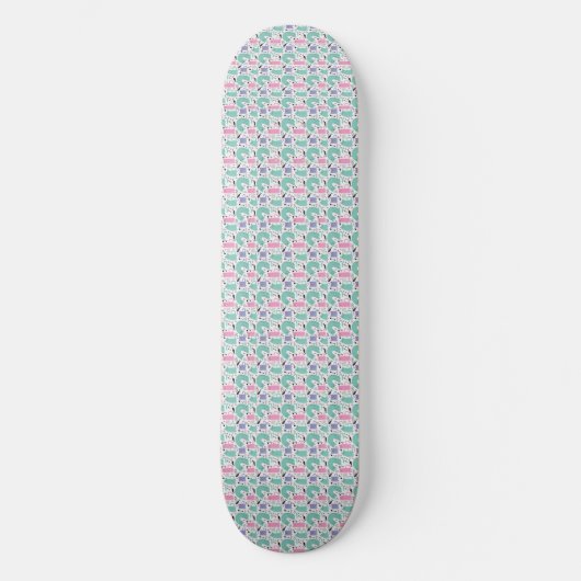 Cat Art | Leuke kat regenbogen Persoonlijk Skateboard (Voorkant)