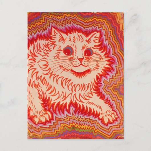 CAT ART LOUIS WAIN PSYCHEDELISCHE BRIEFKAARTEN (Voorkant)