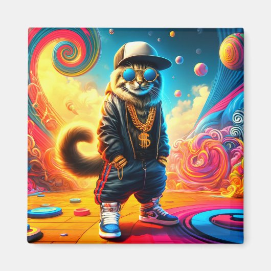 Cat Art Magneet (Voorkant)