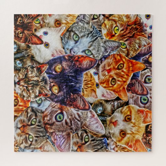 Cat Art Patroon Legpuzzel (Horizontaal)