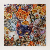 Cat Art Patroon Legpuzzel (Verticaal)