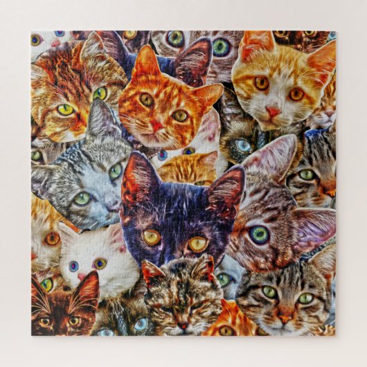 Cat Art Patroon Legpuzzel (Verticaal)