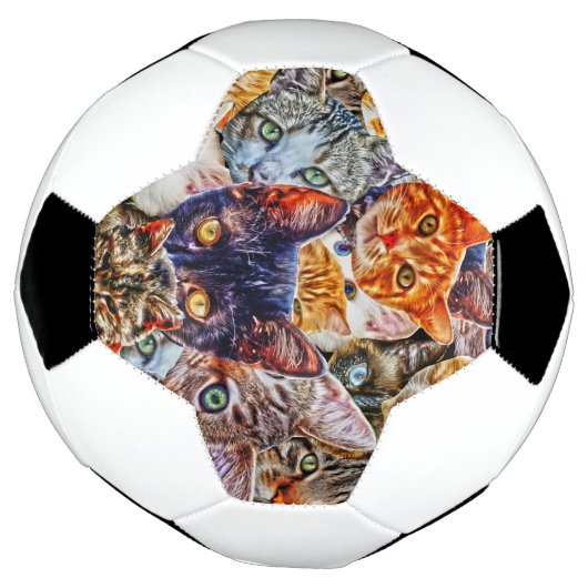 Cat Art Patroon Voetbal (Gedraaid)
