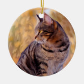 Cat Art Portrait Keramisch Ornament (Voorkant)