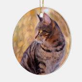 Cat Art Portrait Keramisch Ornament (Links)