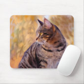 Cat Art Portrait Muismat (Met muis)