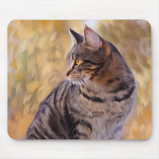 Cat Art Portrait Muismat (Voorkant)