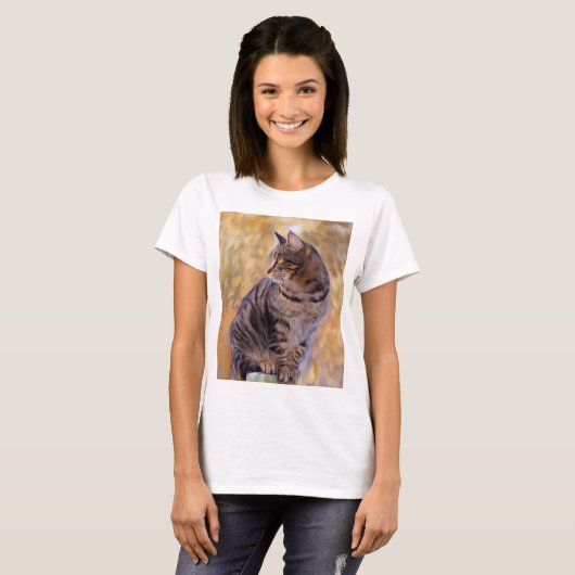Cat Art Portrait T-shirt (Voorkant volledig)