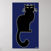 Cat Art Poster Indigo Cat Lover Prints Posters (Voorkant)