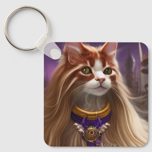 Cat Art Sleutelhanger (Voorkant)