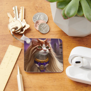 Cat Art Sleutelhanger