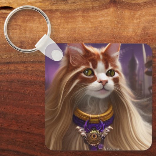 Cat Art Sleutelhanger (Voorkant)