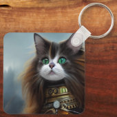 Cat Art Sleutelhanger (Achterkant)