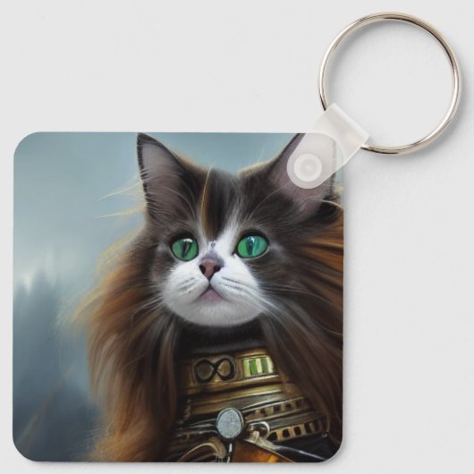 Cat Art Sleutelhanger (Achterkant)