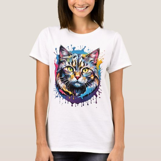 Cat art! t-shirt (Voorkant)