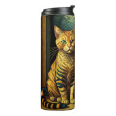 Cat Art Thermische Tumbler Thermosbeker (Gedraaid links)