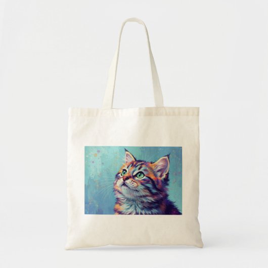 cat art tote bag (Voorkant)