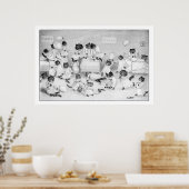 Cat Art van Louis Wain 1900 Poster (Keuken)