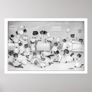 Cat Art van Louis Wain 1900 Poster