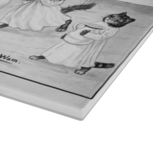 Cat Art van Louis Wain 1900 Snijplank (Hoek)