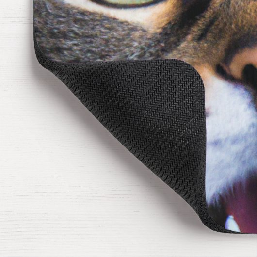 Cat Art | Verrassd Kat | Funny Kitten Mousepad Muismat (Hoek)
