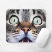 Cat Art | Verrassd Kat | Funny Kitten Mousepad Muismat (Met muis)