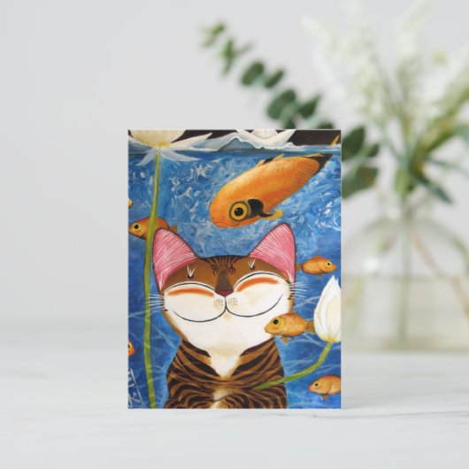 Cat Art - Water (5 elementen) Briefkaart (Staand voorkant)